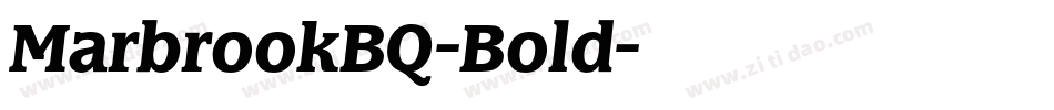 MarbrookBQ-Bold字体转换