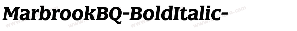 MarbrookBQ-BoldItalic字体转换