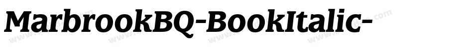 MarbrookBQ-BookItalic字体转换