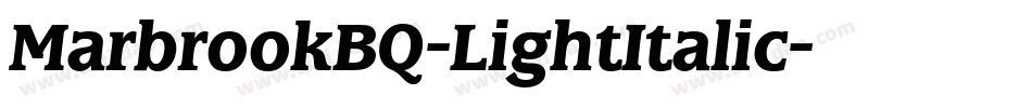 MarbrookBQ-LightItalic字体转换