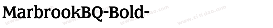 MarbrookBQ-Bold字体转换