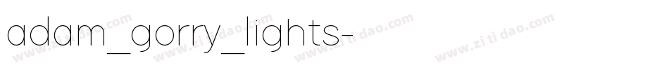 adam_gorry_lights字体转换