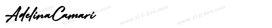 字体名称：AdelinaCamari字体转换