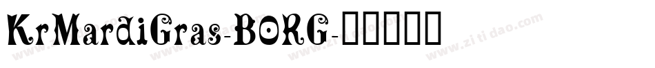 KrMardiGras-B0RG字体转换