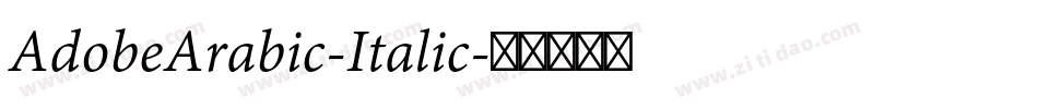 AdobeArabic-Italic字体转换