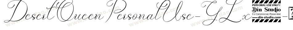 DesertQueenPersonalUse-YLx8字体转换