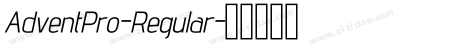 AdventPro-Regular字体转换
