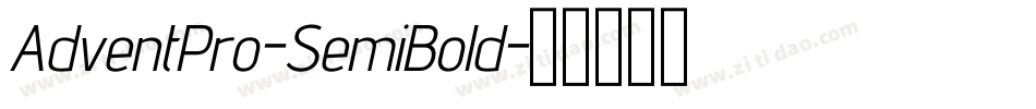 AdventPro-SemiBold字体转换