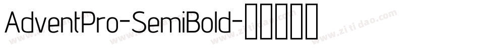 AdventPro-SemiBold字体转换