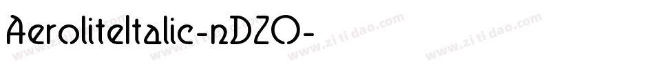 AeroliteItalic-nDZO字体转换
