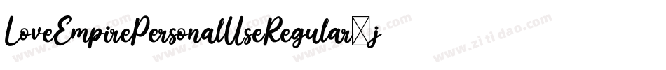 LoveEmpirePersonalUseRegular-jgXj字体转换