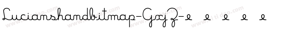 Lucianshandbitmap-GxjZ字体转换
