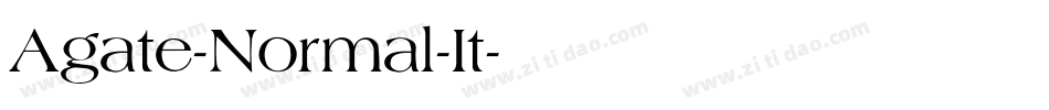 Agate-Normal-It字体转换