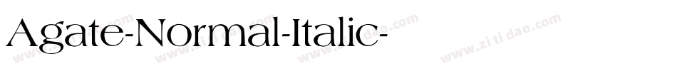 Agate-Normal-Italic字体转换