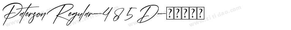 PatersonRegular-485D字体转换