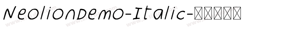 NeolionDemo-Italic字体转换