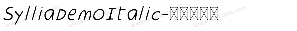 SylliaDemoItalic字体转换
