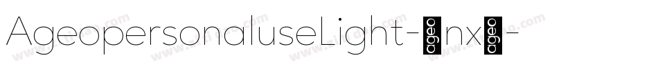 AgeopersonaluseLight-9nx5字体转换