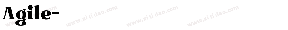 Agile字体转换
