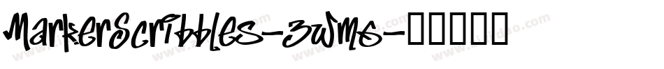 MarkerScribbles-3Wm6字体转换