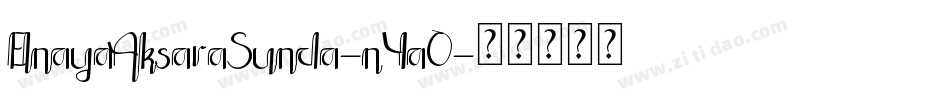 ElnayaAksaraSunda-n4aO字体转换