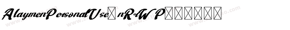 AlaymenPersonalUse-nRrWP字体转换