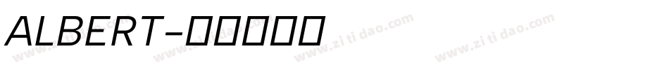 ALBERT字体转换