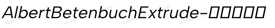 AlbertBetenbuchExtrude字体转换
