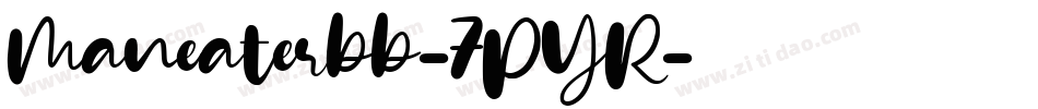 Maneaterbb-7PYR字体转换