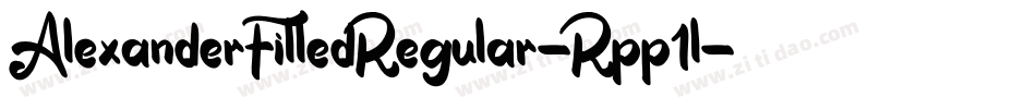 AlexanderFilledRegular-Rpp1l字体转换