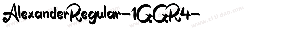 AlexanderRegular-1GGR4字体转换