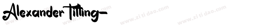 AlexanderTitling字体转换