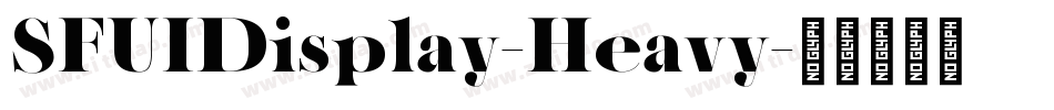 SFUIDisplay-Heavy字体转换