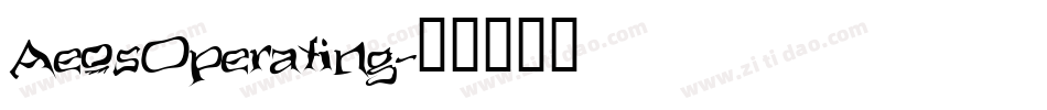 AeosOperating字体转换