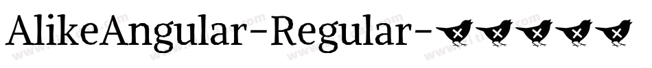 AlikeAngular-Regular字体转换