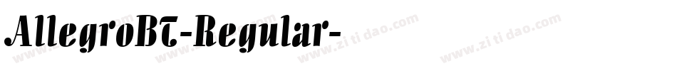 AllegroBT-Regular字体转换