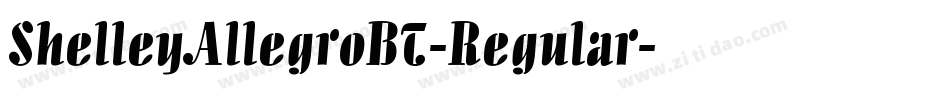 ShelleyAllegroBT-Regular字体转换