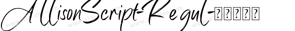 AllisonScript-Regul字体转换