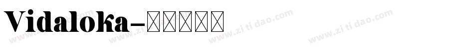 Vidaloka字体转换