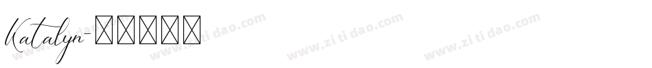 Katalyn字体转换