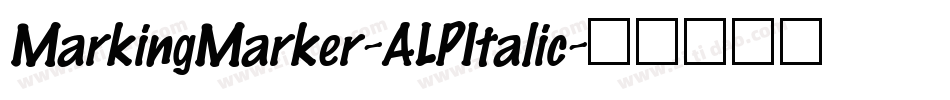 MarkingMarker-ALPItalic字体转换
