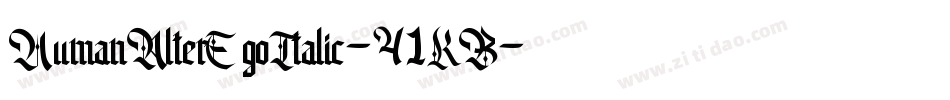 HumanAlterEgoItalic-41KB字体转换