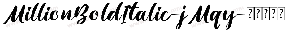 MillionBoldItalic-jMqy字体转换