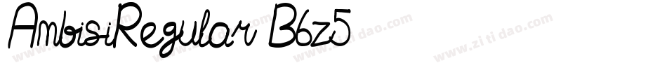 AmbisiRegular-B6z5字体转换