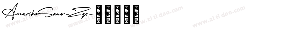 AmerikaSans-Zq8字体转换