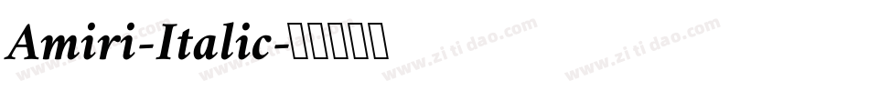 Amiri-Italic字体转换