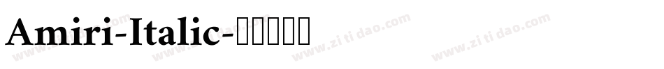 Amiri-Italic字体转换