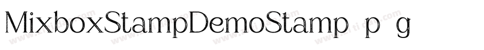 MixboxStampDemoStamp-p7g11字体转换 MixboxStampDemoStamp-p7g11字体转换