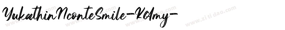 YukathinNconteSmile-KAmy字体转换