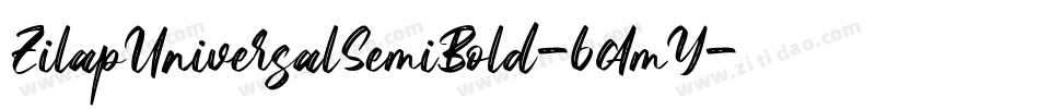 ZilapUniversalSemiBold-6AmY字体转换